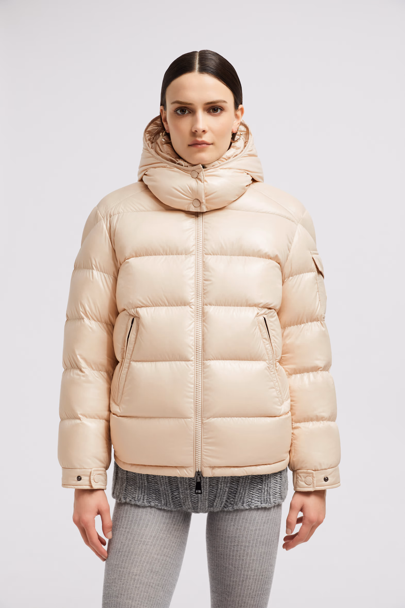 Plumífero corto con capucha Maire Mujer Beige Moncler 3